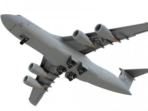 lockheed c130 hercules commerical airplane 3D Model
