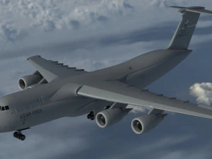 lockheed c130 hercules commerical airplane 3D Model