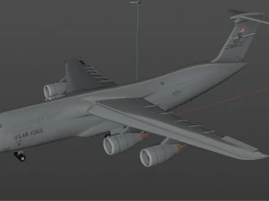 lockheed c130 hercules commerical airplane 3D Model