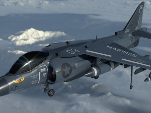 mcdonnell douglas av 8b harrier ii fighter jet 3D Model