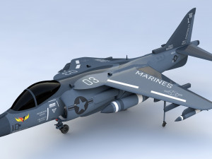 mcdonnell douglas av 8b harrier ii fighter jet 3D Model