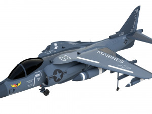 mcdonnell douglas av 8b harrier ii fighter jet 3D Model