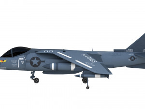mcdonnell douglas av 8b harrier ii fighter jet 3D Model