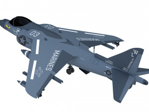 mcdonnell douglas av 8b harrier ii fighter jet 3D Model