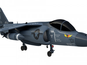 mcdonnell douglas av 8b harrier ii fighter jet 3D Model