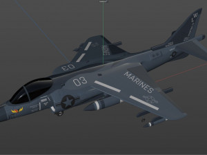 mcdonnell douglas av 8b harrier ii fighter jet 3D Model