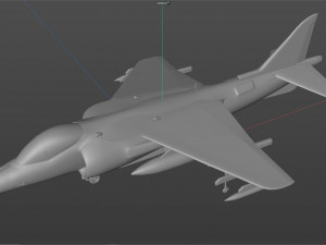 mcdonnell douglas av 8b harrier ii fighter jet 3D Model