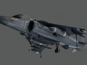 mcdonnell douglas av 8b harrier ii fighter jet 3D Model
