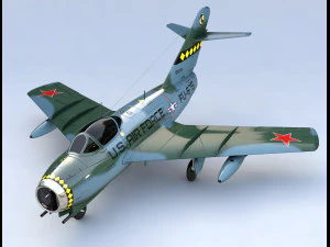 Mikoyan Gurevich MIG 15 aereo da caccia Modello 3D