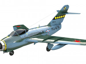 mikoyan gurevich mig 15 fighter jet 3Dモデル