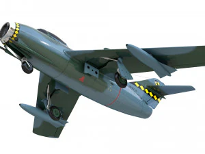 मिकोयान गुरेविच मिग 15 फाइटर जेट 3D मॉडल