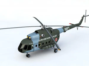 mil mi 8 helicopter 3D Model
