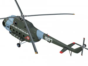 mil mi 8 helicopter 3D Model