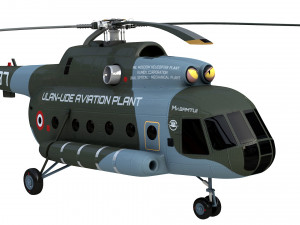 mil mi 8 helicopter 3D Model