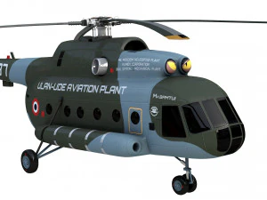mil mi 8 helicopter 3D Model