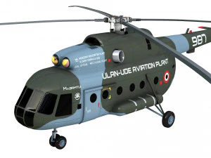 mil mi 8 helicopter 3D Model