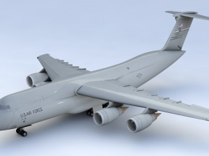 lockheed c5 galaxy aircraft Model 3D