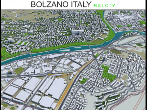 bolzano city italy 20km 3D Model