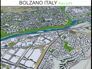 Больцано місто Італія 20 км 3D Модель