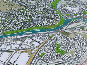 Больцано місто Італія 20 км 3D Модель