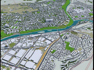 Больцано місто Італія 20 км 3D Модель