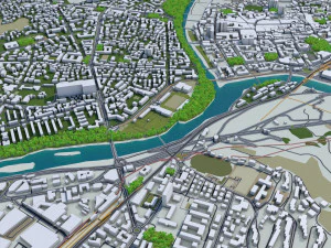 Больцано місто Італія 20 км 3D Модель