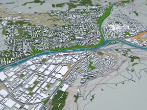 bolzano city italy 20km 3D 모델