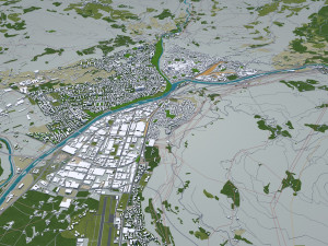 bolzano city italy 20km 3D 모델
