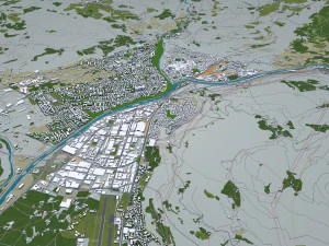 Больцано місто Італія 20 км 3D Модель