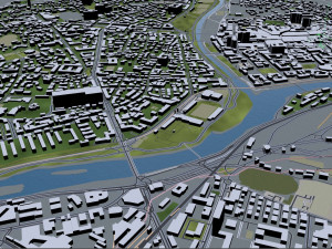 bolzano city italy 20km 3D 모델