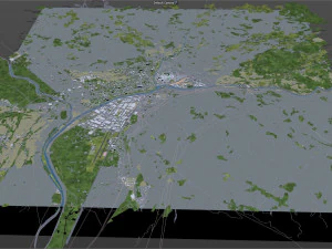 Больцано місто Італія 20 км 3D Модель