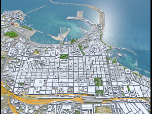 Bari city italy 30km Model 3D