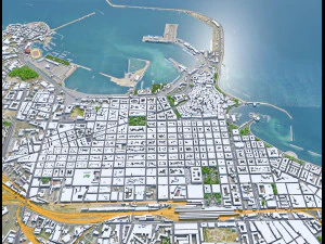 Bari city italy 30km 3D Model