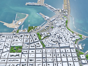 Bari city italy 30km Model 3D