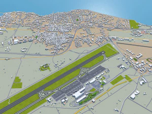 Bari city italy 30km 3D Model