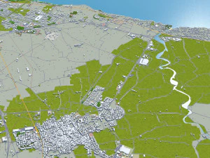 Bari city italy 30km 3D Model