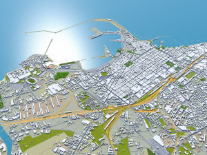 Bari city italy 30km Model 3D