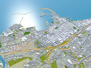 Bari city italy 30km 3D Model