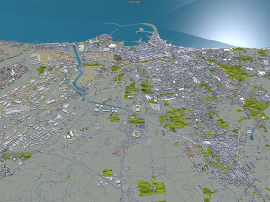 Bari city italy 30km Model 3D
