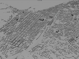 Bari city italy 30km Model 3D