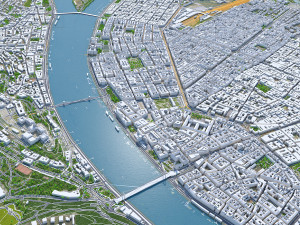 Budapest city hungary 60km 3D Model