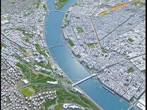 Budapest city hungary 60km 3D Модель