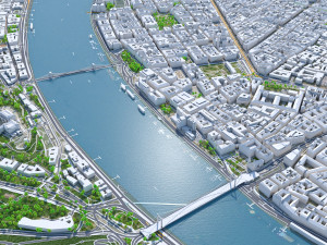 Budapest city hungary 60km 3D Модель