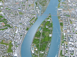 Budapest city hungary 60km 3D Модель