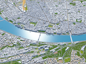 Budapest city hungary 60km 3D Модель