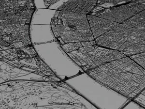 Budapest city hungary 60km 3D Model