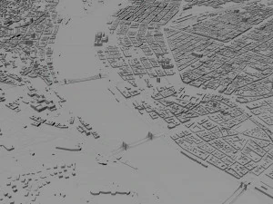Budapest city hungary 60km 3D Model