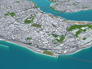 stanbul city turkey 100 km 3D Model