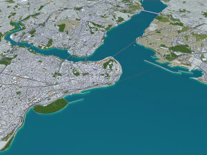 stanbul city turkey 100 km 3D Model