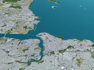stanbul city turkey 100 km 3D Model